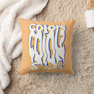 melting Colours Colourful Modern Throw Pillow