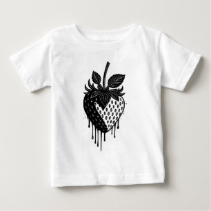 Melting Drip Strawberry Artwork Baby T-Shirt