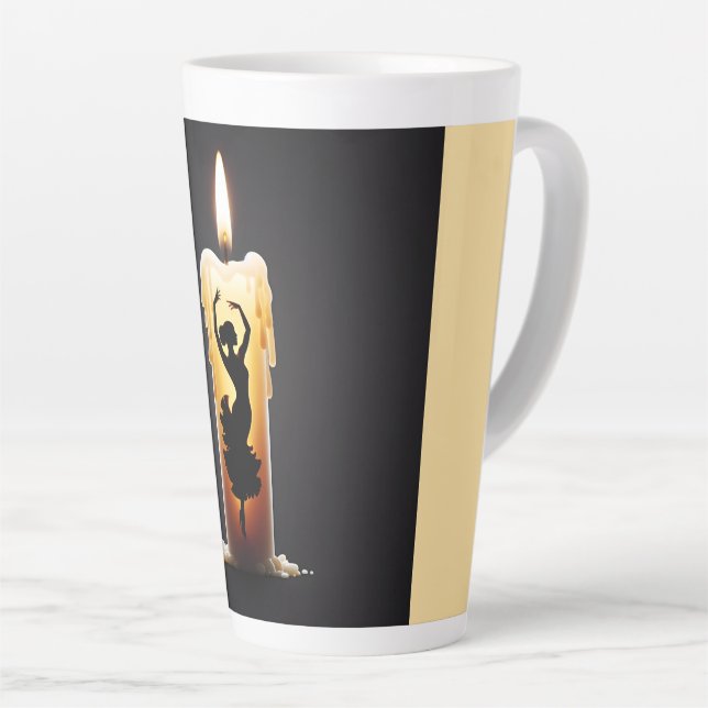 Melting Flamenco Dancer  Latte Mug (Right Angle)