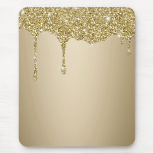 Melting Gold Glitter Mouse Pad