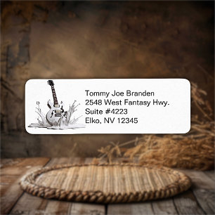 Melting Guitars Return Address Label