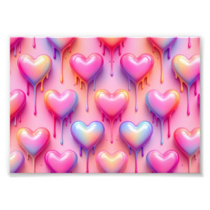 Melting Heart Art Print – Pastel Modern Love Decor
