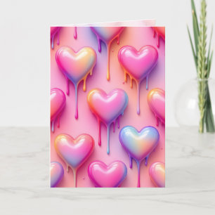 Melting Heart Greeting Card – Modern Pastel Love A