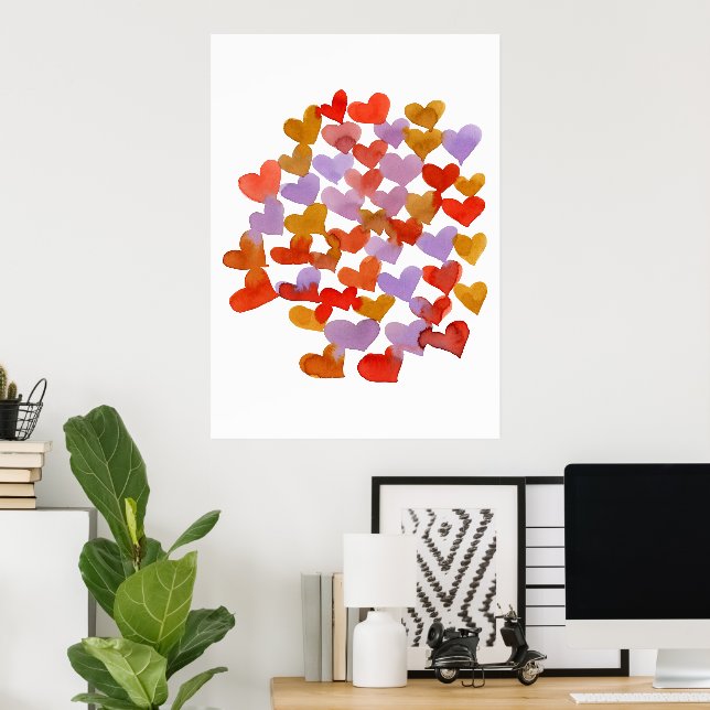 Melting hearts - retro poster (Home Office)