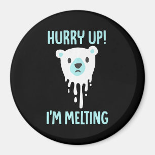 Melting Ice Climate Change Awareness Animal Lover Magnet