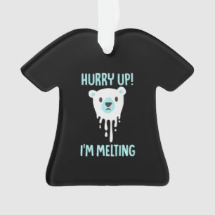 Melting Ice Climate Change Awareness Animal Lover Ornament