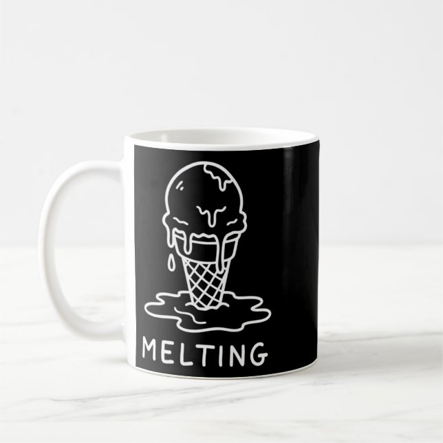 Melting Ice Cream Cone Coffee Mug (Left)