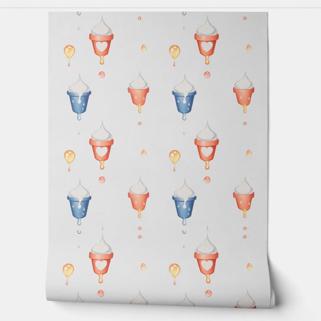 Melting ice cream wallpaper (Unrolling)