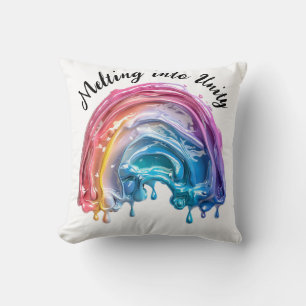 Melting into Unity,, one love, many colors design Cushion