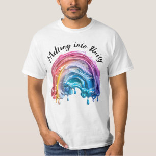 Melting into Unity,, one love, many colors design T-Shirt