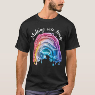 Melting into Unity,, one love, many colors design T-Shirt