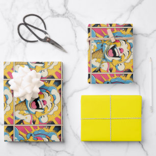 Melting Joy – Ice Cream Pop Art Explosion Wrapping Paper Sheet