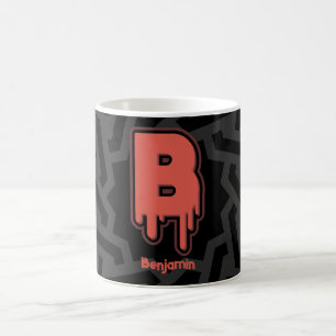 Melting Letter B – Custom Name Birthday Gift Coffee Mug