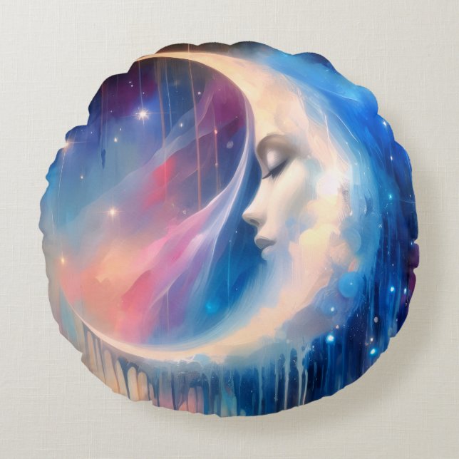 Melting Moonlight Throw Pillow (Front)