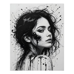 Melting Portrait Shift Poster