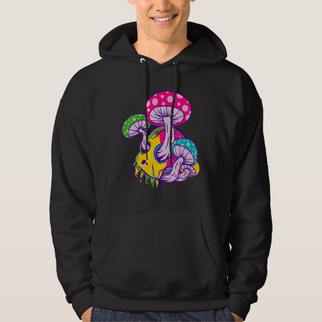 Melting Psychedelic Skull Hoodie (Front)