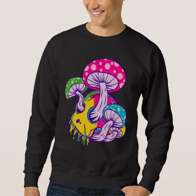 Melting Psychedelic Skull Sweatshirt (Front)