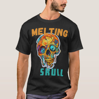 Melting Skull Art Graphic Tee