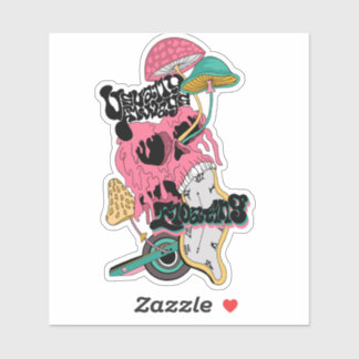 Melting Skull Sticker