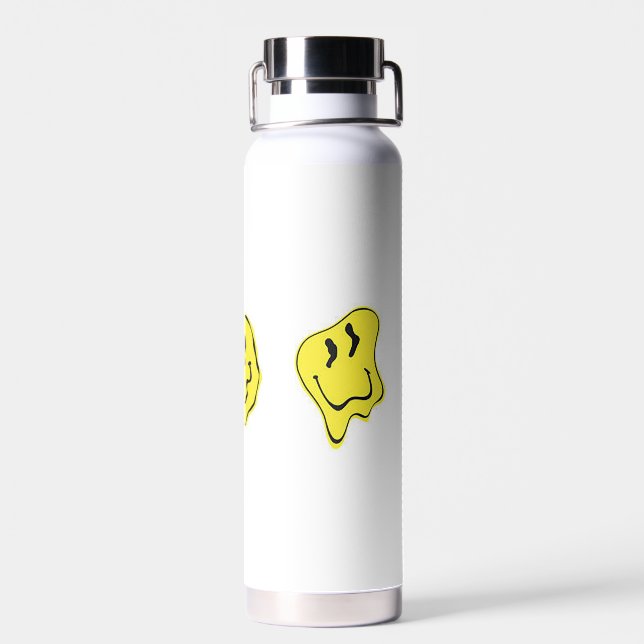 Melting Smiley Faces Water Bottle (Back)
