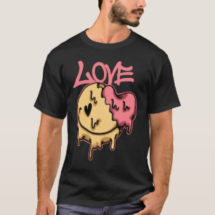 Melting Smiley with Love streetwear  T-Shirt