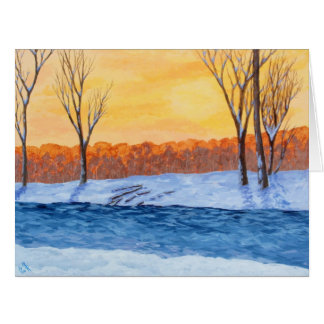 Melting Snow - Landscape Art Card