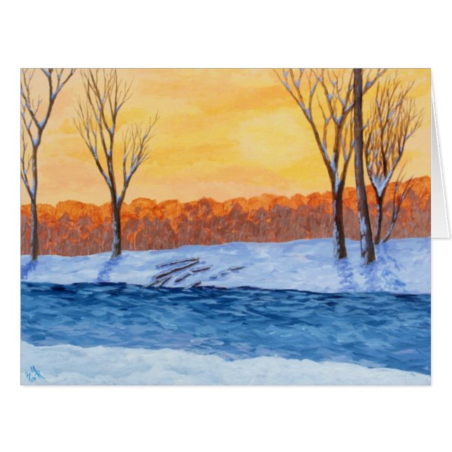 Melting Snow - Landscape Art Card (Front Horizontal)
