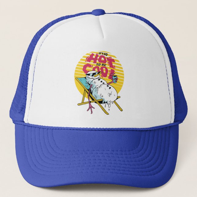 Melting Snowman So hot to be cool Trucker Hat (Front)