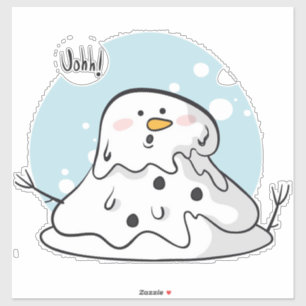Melting Snowman  Sticker
