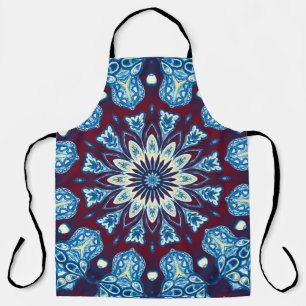 Melting watercolor colourful symmetrical pattern. apron