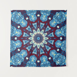 Melting watercolor colourful symmetrical pattern. tapestry