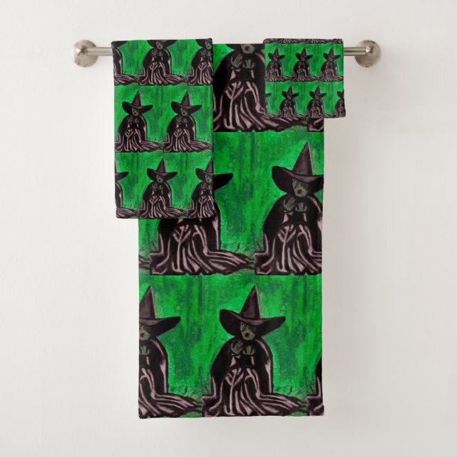 MELTING WIZARD OF OZ WITCH     BATH TOWEL SET (Insitu)