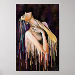 Melting Woman Poster - Painting Art