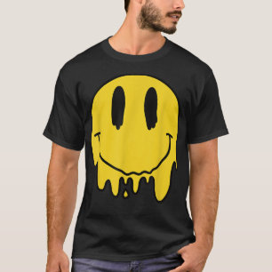 Melting Yellow Smile Funny Smiling Melted Dripping T-Shirt