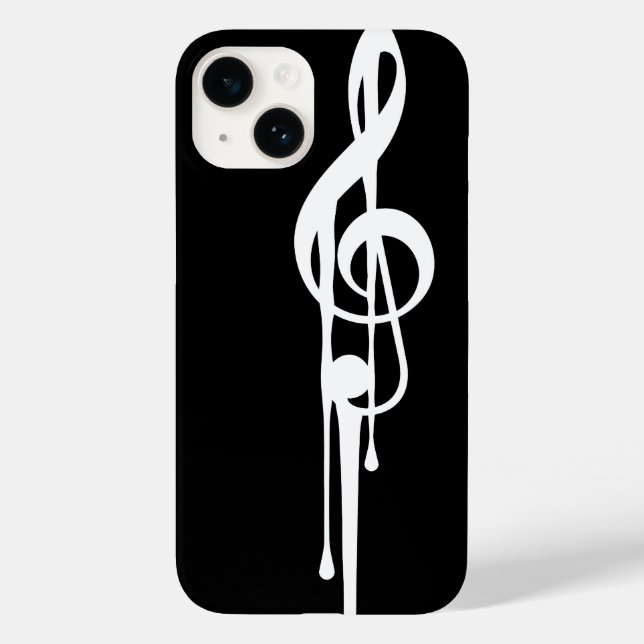 MELTPOINT BLACK White G-Clef Custom Colour Case-Mate iPhone Case (Back)