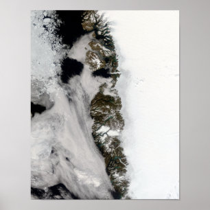 Meltwater ponds along Greenland West Coast Poster