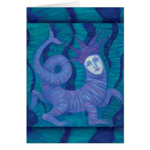 Melusine,  Underwater Fantasy Art Greeting Card