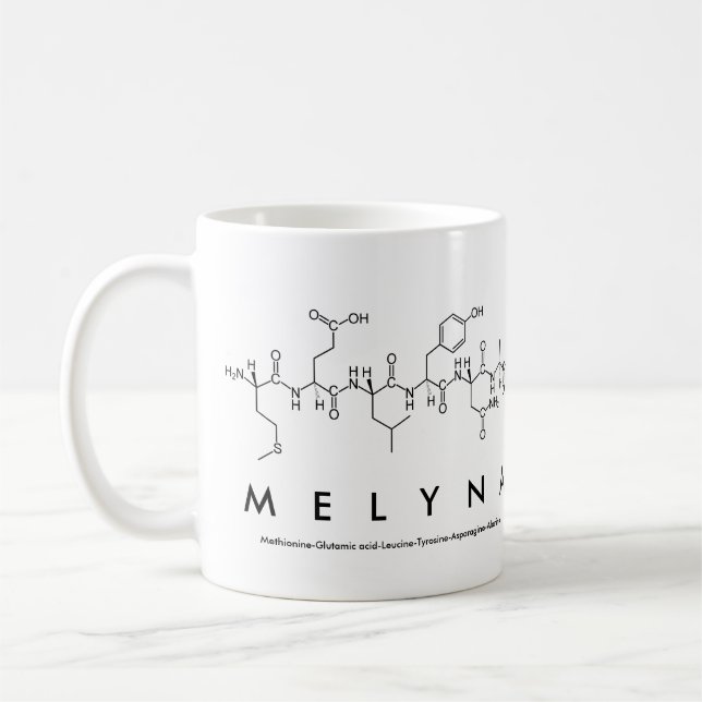 Melyna peptide name mug (Left)