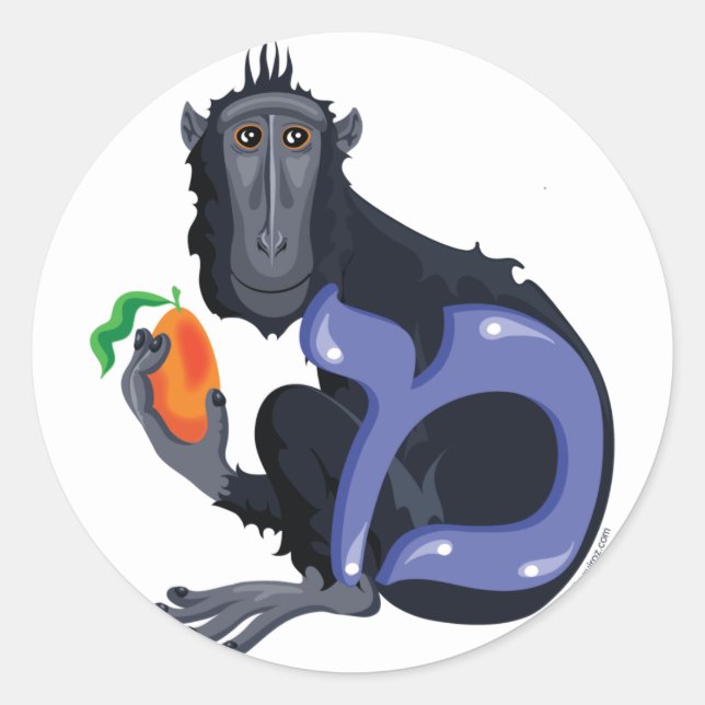 Mem Hebrew Aleph Bet (Alphabet) Stickers (Front)