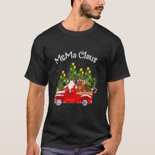 Mema Claus Car Santa Reindeer Christmas Tree T-Shirt