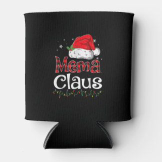 Mema Claus Christmas Santa Family Matching Pyjamas Can Cooler