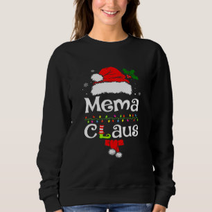 Mema Claus Christmas T Pyjamas Santa Sweatshirt