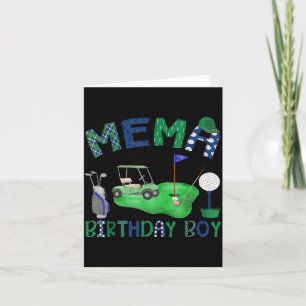 Mema of the birthday boy hole in one golf lover  card