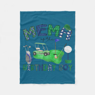 Mema of the birthday boy hole in one golf lover fleece blanket