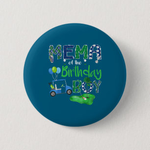 Mema of the birthday boy hole in one golf player  6 cm round badge