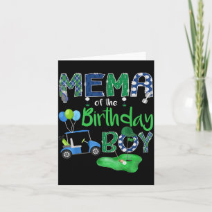 Mema of the birthday boy hole in one golf player card