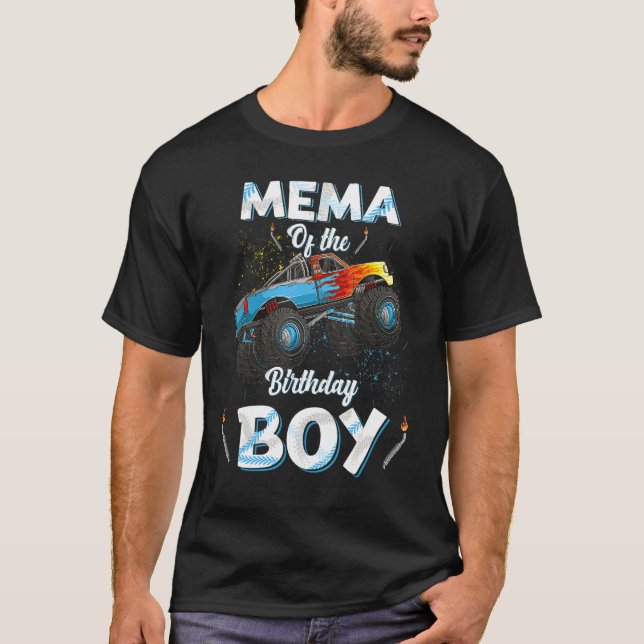 Mema Of The Birthday Boy Monster Truck Bday Women  T-Shirt (Front)