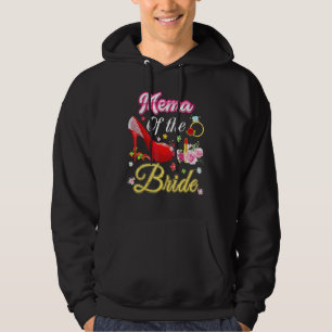 Mema Of The Bride Happy Wedding Flower Pink Shoe M Hoodie