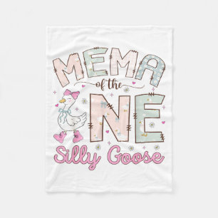 Mema of The One Silly Goose 1st Birthday Girl Fleece Blanket