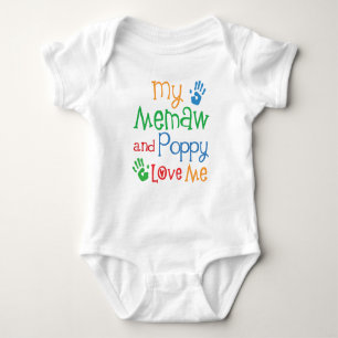 Memaw And Poppy Love Me Baby Bodysuit